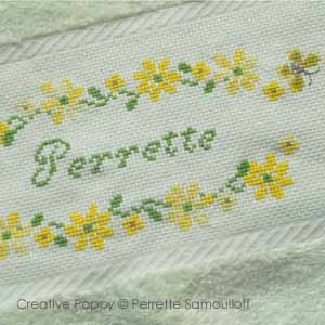 Perrette Samouiloff - Hedgehog towel series - design for hand towel (cross stitch) (zoom1)