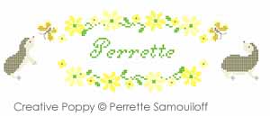 Perrette Samouiloff - Hedgehog towel series - design for hand towel (cross stitch) (zoom 2)