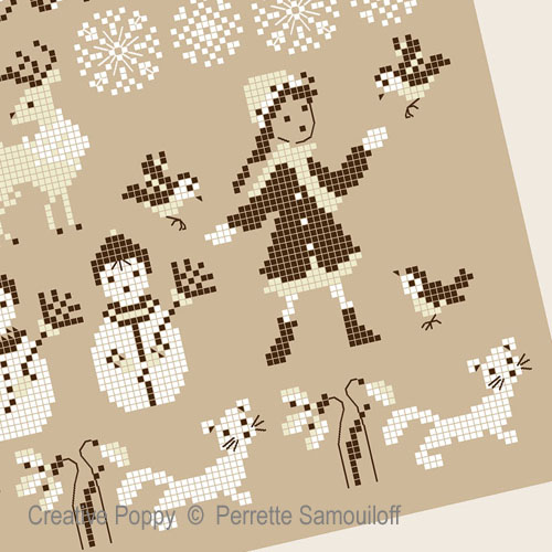 Winter Welcome - cross stitch pattern - by Perrette Samouiloff (zoom 3)