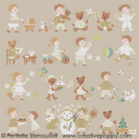 Perrette Samouiloff - Teddies and Toddlers collection (cross stitch chart)