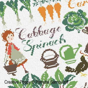 Perrette Samouiloff - Autumn Vegetable Patch (cross stitch pattern) (zoom1)
