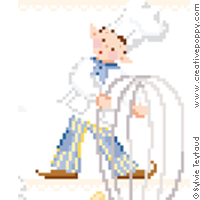 Busy Baking cakes - cross stitch pattern - by Sylvie Teytaud (zoom 3)