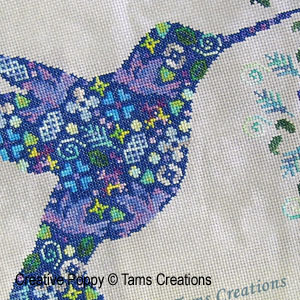 Tam's Creations - Humminpatches (cross stitch pattern chart) (zoom1)