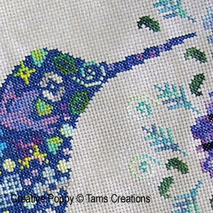 Tam\'s Creations - Humminpatches (cross stitch pattern chart) (zoom 2)