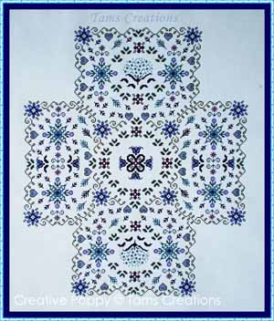 Blue Hibiscus - cross stitch pattern - by Tam\'s Creations (zoom 3)