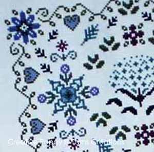 Blue Hibiscus - cross stitch pattern - by Tam\'s Creations (zoom 1)