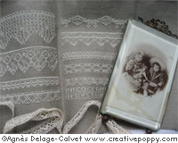 Lace borders sampler cross stitch pattern by Agnès Delage-Calvet