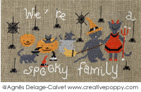 We&#039;re a spooky family! - cross stitch pattern - by Agn&egrave;s Delage-Calvet