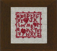<b>Love sampler</b><br>cross stitch pattern<br>by <b>Agnès Delage-Calvet</b>