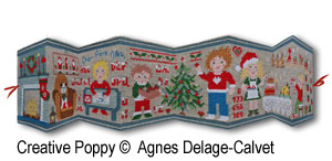 A Story Told in Stitches: Family Christmas, Agnès Delage-Calvet -  counted cross stitch pattern chart (zoom 2)