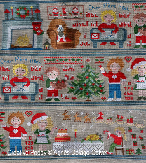 A Story Told in Stitches: Family Christmas, Agn&egrave;s Delage-Calvet -  counted cross stitch pattern chart