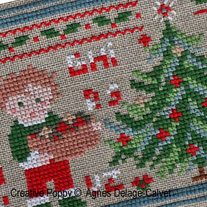 A Story Told in Stitches: Family Christmas, Agnès Delage-Calvet -  counted cross stitch pattern chart (zoom1)