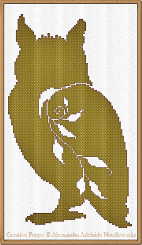 Alessandra Adelaide Needleworks - Woodland Animals : Owl (cross stitch chart)