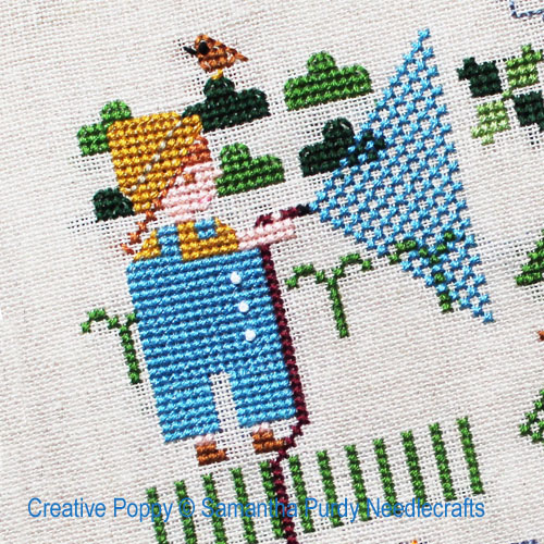 Vegetable Garden, cross stitch pattern by Samantha Purdy Needlecrafts
