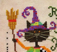 Halloween cat - cross stitch pattern - by Barbara Ana Designs (zoom 2)