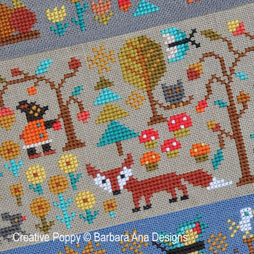 Barbara Ana Designs - A New World - Part 3: Deep in the Woods zoom 1 (cross stitch chart)