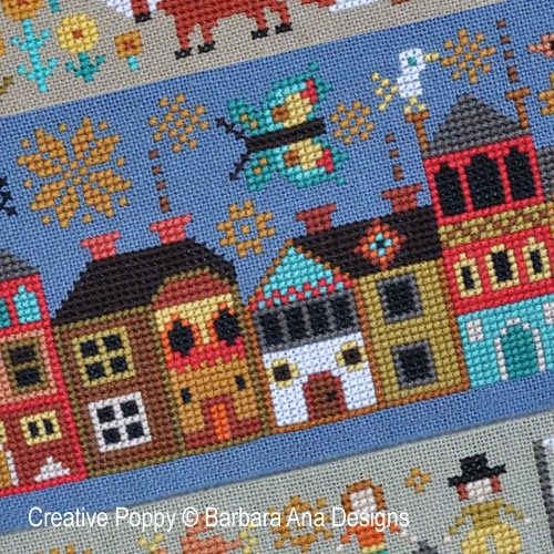 A New World - Part 4 - A visit to town cross stitch pattern by Barbara Ana Designs