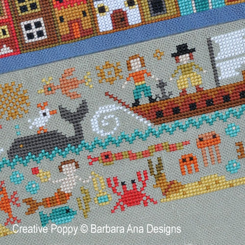 Barbara Ana Designs - A New World - Part  5: Over the Seas zoom 1 (cross stitch chart)