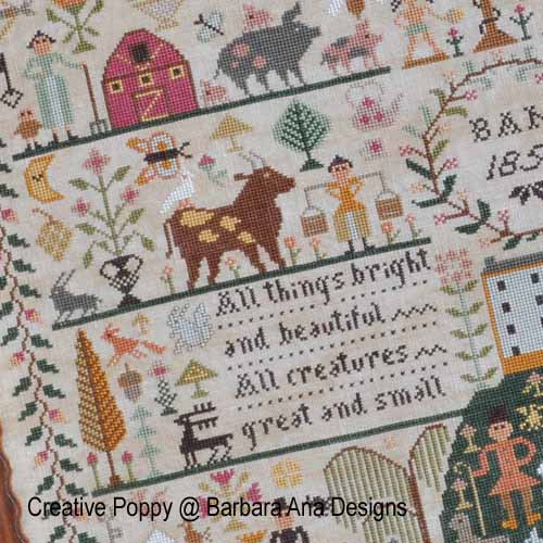 Barbara Ana Designs - All Creatures Great and Small zoom 1 (cross stitch chart)