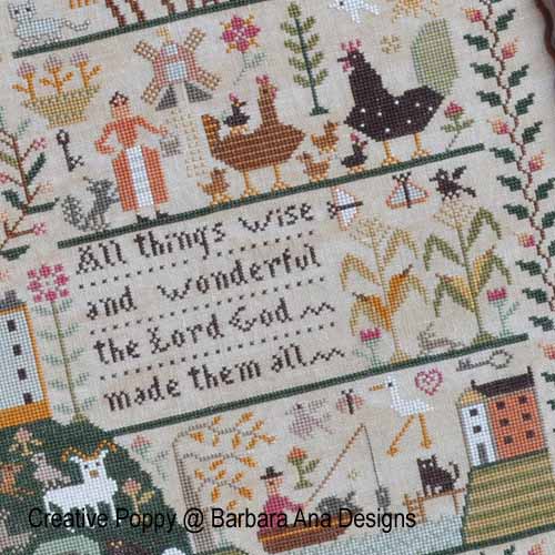 Barbara Ana Designs - All Creatures Great and Small zoom 3 (cross stitch chart)
