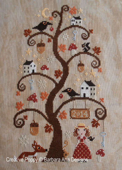 Autumn Tree cross stitch pattern by Barbara Ana designs