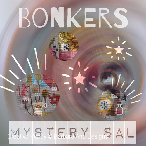 Bonkers! Mystery chart SAL cross stitch pattern by Barbara Ana Design