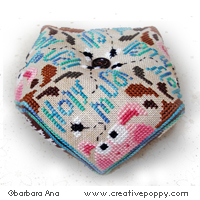 Holy Mud Biscornu cross stitch pattern by Barbara Ana Designs
