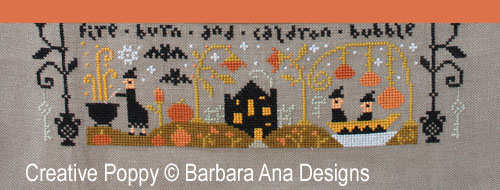 Barbara Ana Designs - Black cat Hollow (Part Three) zoom 3 (cross stitch chart)