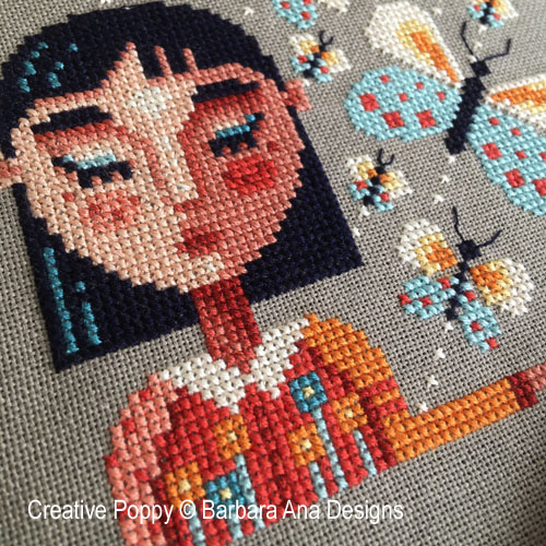 Butterfly Dreams cross stitch pattern by Barbara Ana Designs, zoom 1