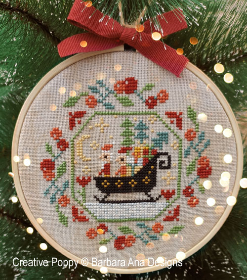 Christmas Ride cross stitch pattern by Barbara Ana Designs