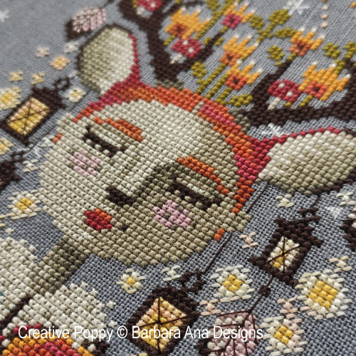 Deer Dreams cross stitch pattern by Barbara Ana Designs, zoom 1