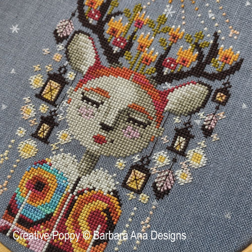 Barbara Ana Designs - Deer Dreams, zoom 4 (Cross stitch chart)