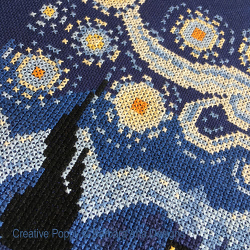 Dreaming of Van Gogh cross stitch pattern by Barbara Ana Designs