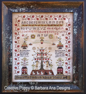 Barbara Ana - Henrietta Goodrich Sampler (downloadable cross stitch pattern)