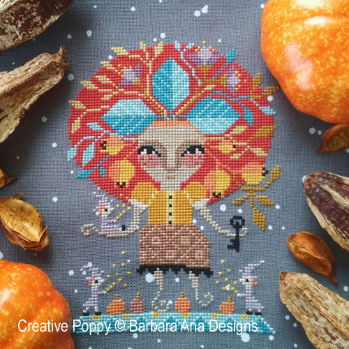 Miss Mandrake cross stitch pattern by Barbara Ana Designs