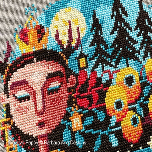 Peaceful Night Dreams cross stitch pattern by Barbara Ana Designs