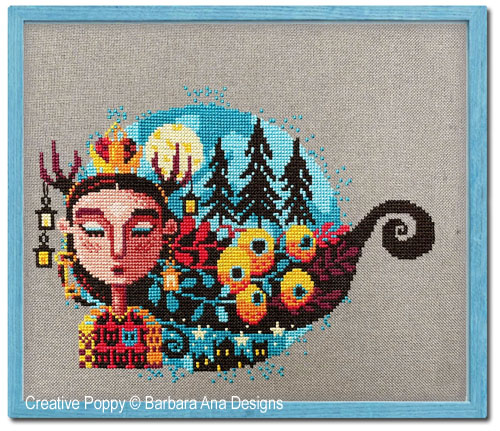 Peaceful Night Dreams, cross stitch pattern by Barbara Ana Designs