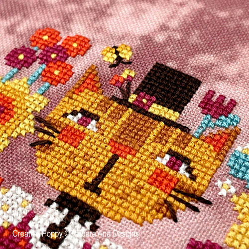 Barbara Ana designs - Spring Cat (cross stitch chart)