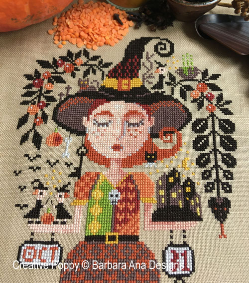 Witchy Dreams cross stitch pattern by Barbara Ana Designs