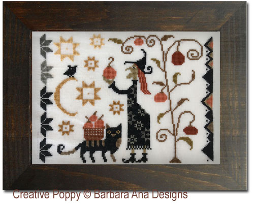 Witchy Harvest cross stitch pattern by Barbara Ana Designs