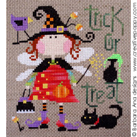Olivia, the fairy witch - cross stitch pattern - by Barbara Ana Designs