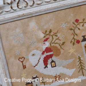 Barbara Ana Designs - Santa, the Dove, and the Key zoom (cross stitch chart)