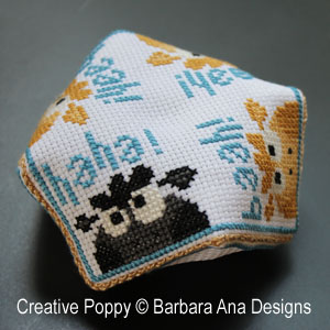 Black Sheep Biscornu - cross stitch pattern - by Barbara Ana Designs (zoom 4)