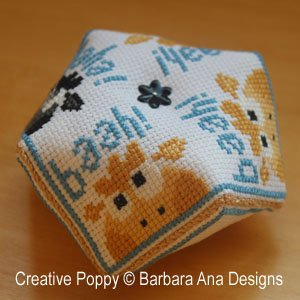 Black Sheep Biscornu - cross stitch pattern - by Barbara Ana Designs (zoom 3)