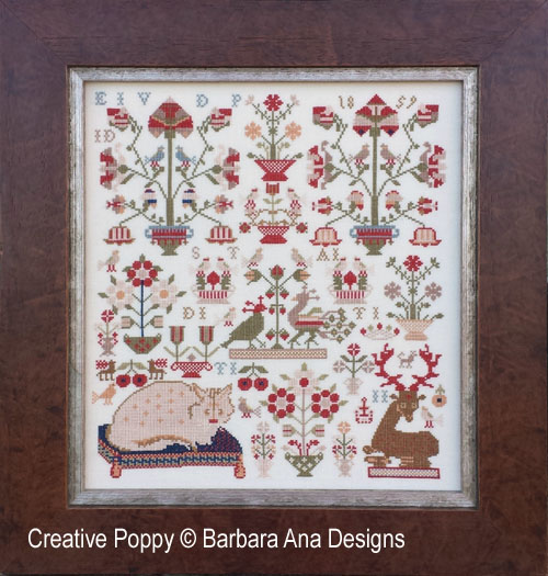 <b>The feathered Whisperers</b><br>cross stitch pattern<br>reproduction sampler<br><b>Barbara Ana Designs</b>