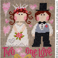 Two hearts, one love - cross stitch pattern - by Barbara Ana Designs (zoom 1)