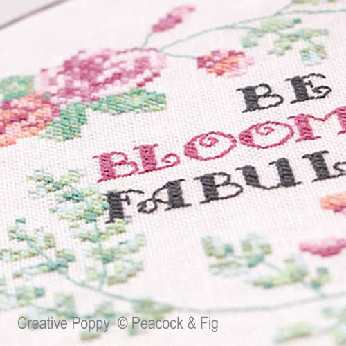 Be Blooming Fabulous cross stitch pattern by Peacock & Fig, zoom 1
