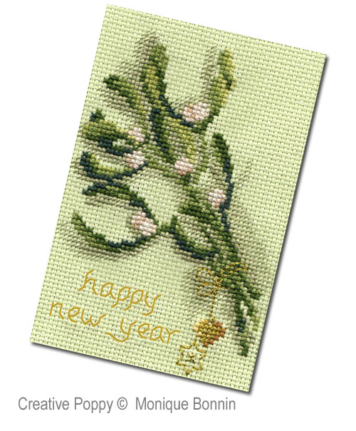 Monique Bonnin - Happy New year! Greeting Card (cross stitch chart)
