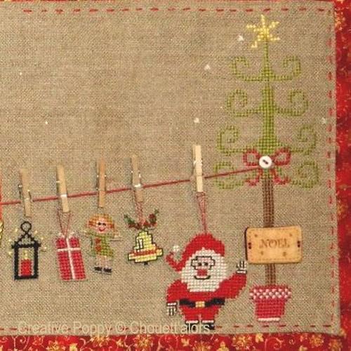 Chouett'alors - Christmas Laundry Line (cross stitch chart)