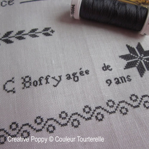 c. Boffy 1823 cross stitch reproduction sampler by Couleur Tourterelle
